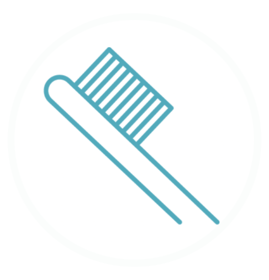 Simple illustration of toothbrush head